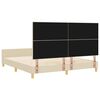 vidaXL Estructura de cama con cabecera Crema 180 x 200 cm tela