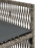 vidaXL Set comedor de jard&iacute;n 17 pzas y cojines rat&aacute;n sint&eacute;tico gris