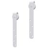 vidaXL Kit mini puerta corredera armario acero carbono blanco 152 cm