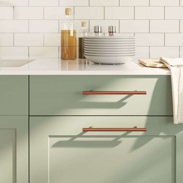 vidaXL Tiradores para armarios 20 uds acero inoxidable bronce 160 mm