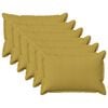 vidaXL Coj&iacute;n 6 uds. HOUTEN Verde claro 40 x 60 cm Lino Sint&eacute;tico