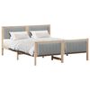 vidaXL Estructura de cama Marrón y gris claro 150 x 200 cm