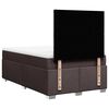 vidaXL Cama box spring con colch&oacute;n tela marr&oacute;n oscuro 120x200 cm
