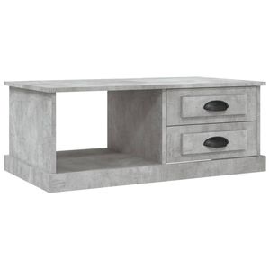 vidaXL Mesa de centro madera contrachapada gris hormig&oacute;n 90x50x35 cm