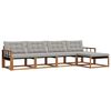 vidaXL Conjunto de sof&aacute;s de exterior 5 pcs Gris Natural y Claro