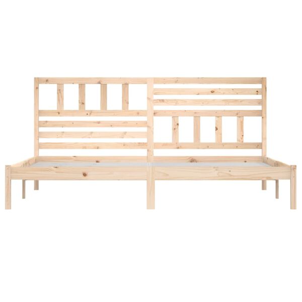 vidaXL Estructura de cama sin colch&oacute;n madera maciza de pino 180x200 cm