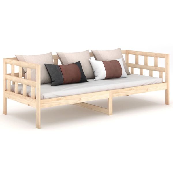 vidaXL Sof&aacute; cama sin colch&oacute;n madera maciza de pino 90x200 cm
