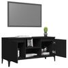 vidaXL Mueble de TV con patas de metal negro 103,5x35x50 cm