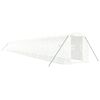 vidaXL Invernadero con estructura de acero blanco 44 m&sup2; 22x2x2 m