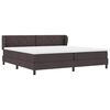 vidaXL Cama tipo Box Spring Marr&oacute;n Oscuro 200 x 200 cm tela