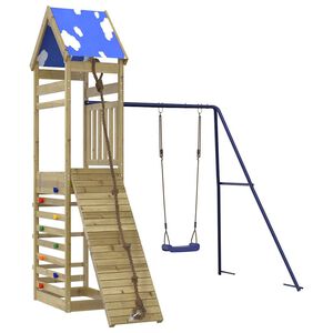 vidaXL Parque infantil de exterior madera de pino impregnada