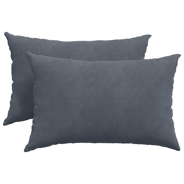 vidaXL Cojines de sofá 2 pcs Gris oscuro 60 x 40 cm Tela de pana