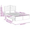 vidaXL Cama con almacenamiento 135 x 190 cm Madera de ingenier&iacute;a