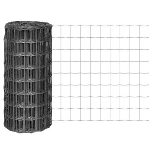 vidaXL Euro Valla de acero gris 10x0,8 m