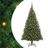 vidaXL Árbol de Navidad artificial Verde 180 cm PVC y Acero y Plástico