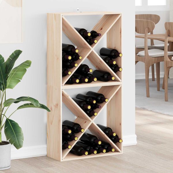 vidaXL Estante de Vino 2 pcs Natural 62 x 25 x 62 cm
