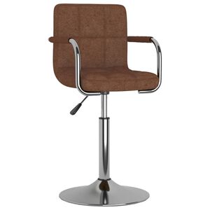 vidaXL Taburete de cocina de tela marr&oacute;n
