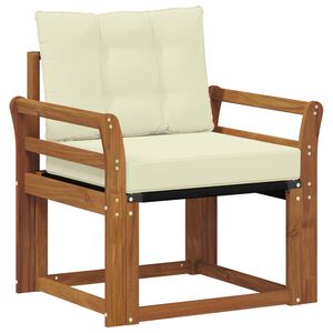vidaXL Sof&aacute; de exterior Madera maciza de acacia y textileno