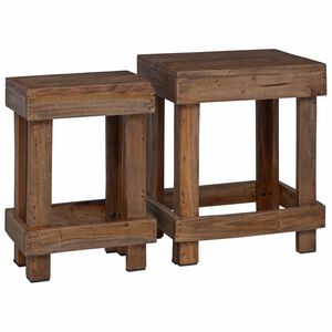 vidaXL Soporte de plantas 2 uds. Marr&oacute;n 70 x 11 x 27 cm