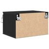 vidaXL Mesita de noche de pared 2 pcs Roble Negro 50 x 36 x 30 cm