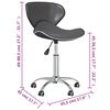 vidaXL Sillas de comedor giratorias 4 unidades cuero sintético gris
