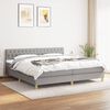 vidaXL Cama box spring con colch&oacute;n tela gris claro 200x200 cm