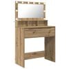 vidaXL Mesas de tocador de dormitorio Roble artisan 80 x 39,6 x 135 cm