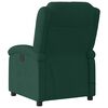 vidaXL Sill&oacute;n reclinable de masaje el&eacute;ctrico terciopelo verde oscuro