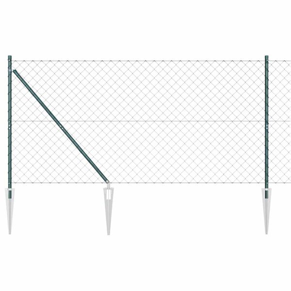 vidaXL Poste de Valla Verde 10 x 1,2 m (malla de 60 x 60 mm)