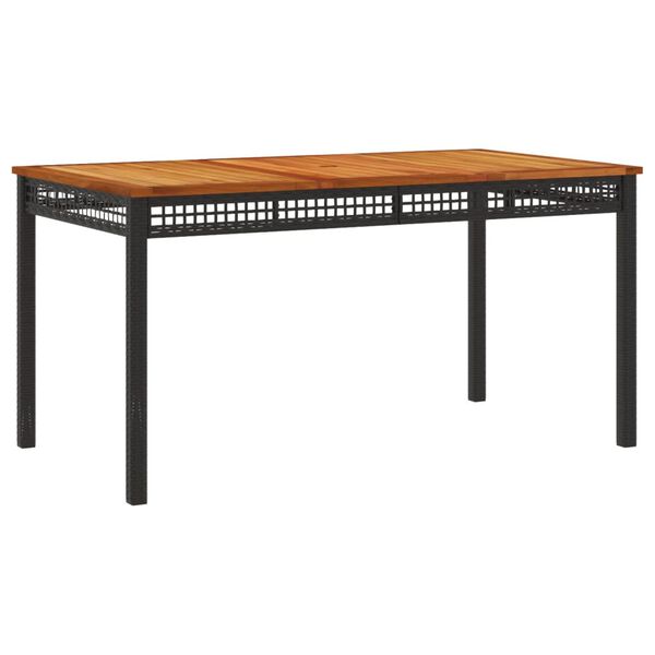 vidaXL Set comedor de jard&iacute;n 3 pzas con cojines rat&aacute;n sint&eacute;tico negro