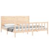 vidaXL Estructura de cama sin colch&oacute;n madera maciza de pino 200x200 cm