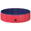 vidaXL Piscina Plegable para Perros Rojo 80 x 80 x 20 cm PVC