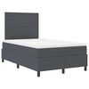 vidaXL Cama tipo Box Spring Gris oscuro y blanco 203 x 120 x 128 cm
