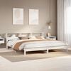 vidaXL Estructura de cama sin colch&oacute;n madera maciza blanca 200x200 cm