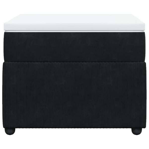 vidaXL Cama box spring con colch&oacute;n terciopelo negro 100x200 cm