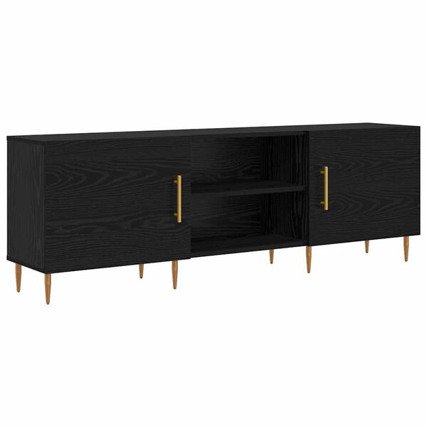 vidaXL Gabinete de TV Roble negro 150 x 30 x 50 cm