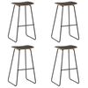 vidaXL Taburetes de cocina 4 unidades cuero sint&eacute;tico negro