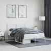 vidaXL Estructura cama sin colch&oacute;n con cabecero metal blanco 120x190cm