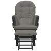 vidaXL Sillón de lactancia con taburete tela gris oscuro