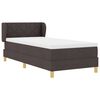 vidaXL Cama tipo Box Spring con colch&oacute;n Marr&oacute;n Oscuro 90 x 200 cm tela