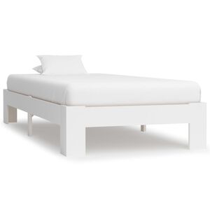 vidaXL Estructura de cama sin colch&oacute;n madera de pino blanco 90x200 cm