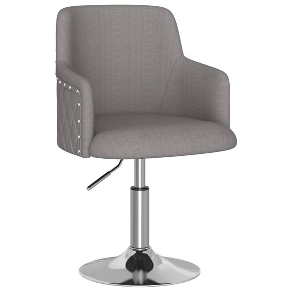 vidaXL Sillas de comedor giratorias 4 unidades tela gris oscuro