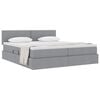 vidaXL Cama con almacenamiento Gris Claro 180 x 200 cm Cuero sint&eacute;tico