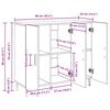 vidaXL Aparador Roble artesanal 90 x 34 x 80 cm Madera de ingenier&iacute;a