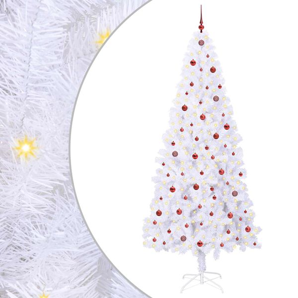 vidaXL &Aacute;rbol de Navidad artificial con 300 LED 240 cm PVC y Acero