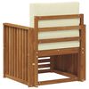 vidaXL Conjunto de sof&aacute;s de exterior con coj&iacute;n Natural 71 x 63 x 73 cm