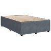 vidaXL Cama box spring con colch&oacute;n terciopelo gris oscuro 120x200 cm