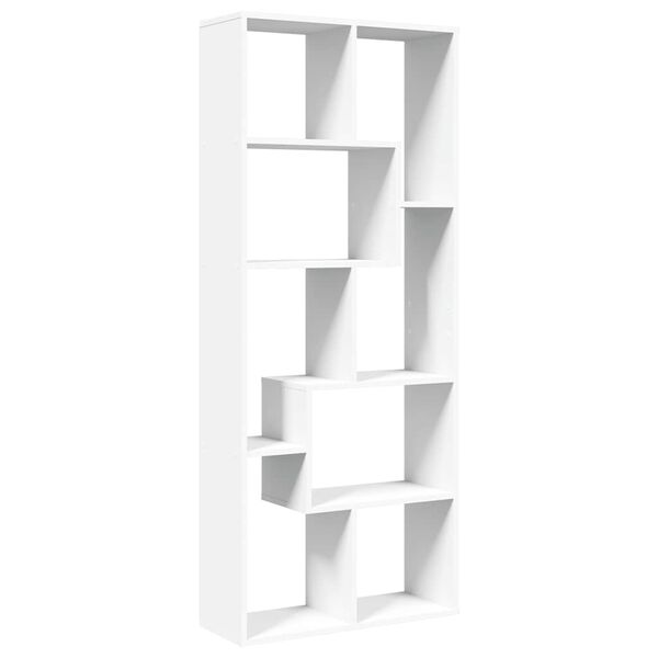 vidaXL Librer&iacute;a divisora madera ingenier&iacute;a blanca 67x25x161,5 cm