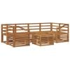 vidaXL Conjunto de sof&aacute;s de exterior 7 pcs Natural