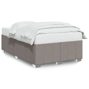 vidaXL Estructura de cama sin colch&oacute;n tela gris taupe 120x190 cm